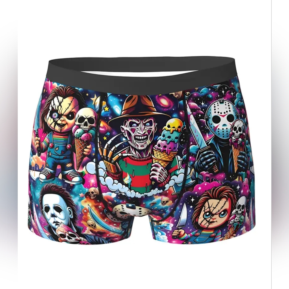 Men's Horror Movie 3D Print Boxer Briefs XL